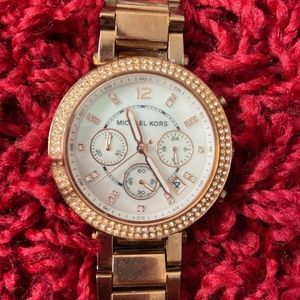 Authentic michaels Kors rose gold watch